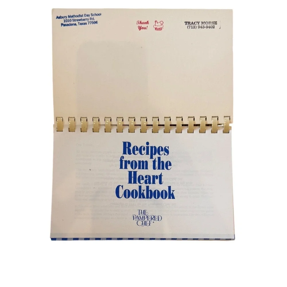 Pampered Chef Recipes from the Heart Cookbook 1997 Spiral Bound Vintage